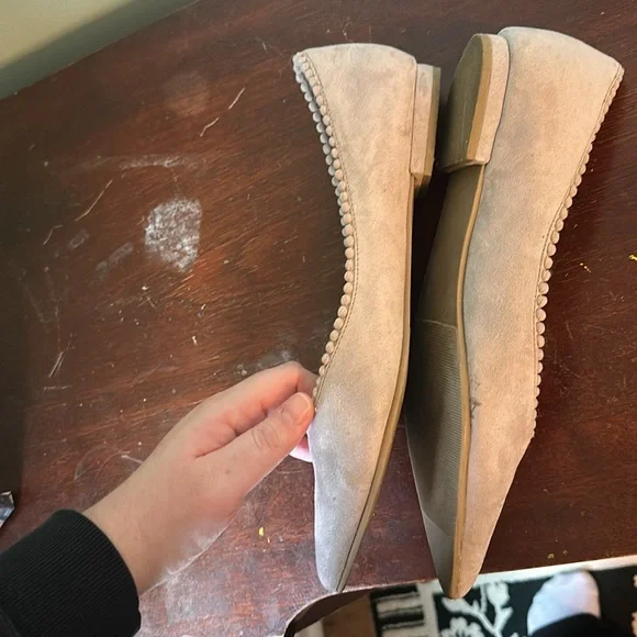Women's taupe flats - Picture 2 of 3